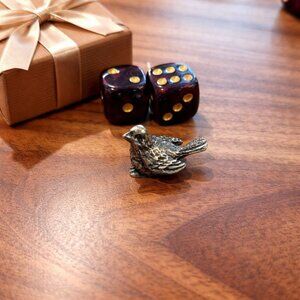 Mahjong Hostess Gift! Elegant dice set with Lucky Sparrow. NWT